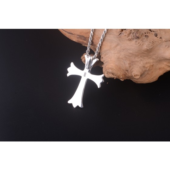 925 Silver Double-Layer Cross Pendant