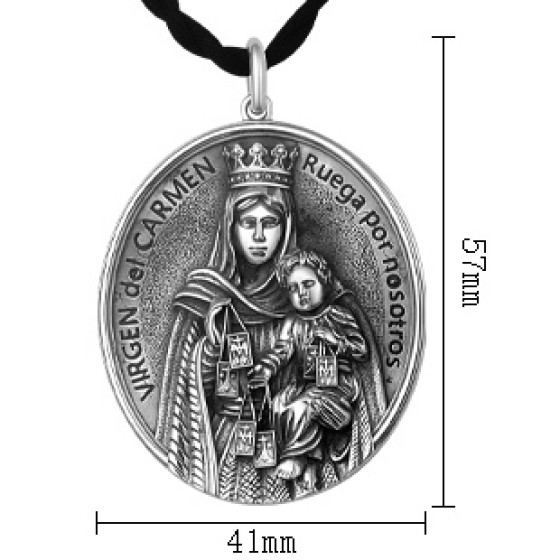 990 Pure Silver Sacred Mother Medallion Pendant