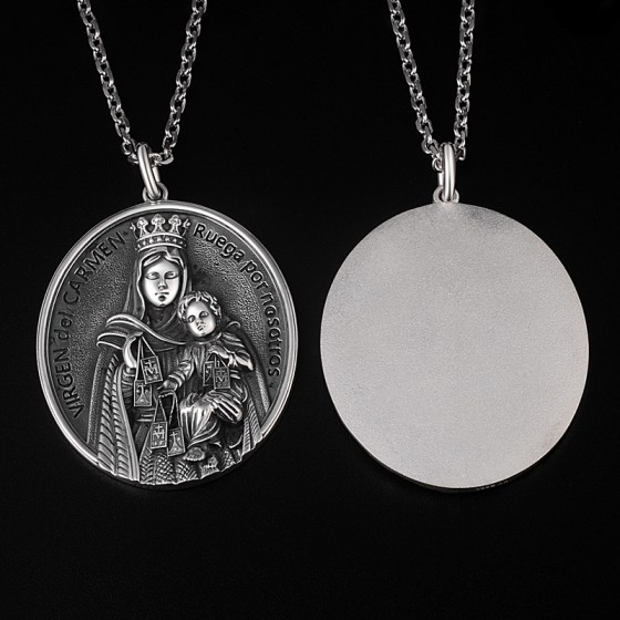 990 Pure Silver Sacred Mother Medallion Pendant