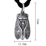 990 Pure Silver Golden Cicada Success Pendant