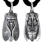 990 Pure Silver Golden Cicada Success Pendant