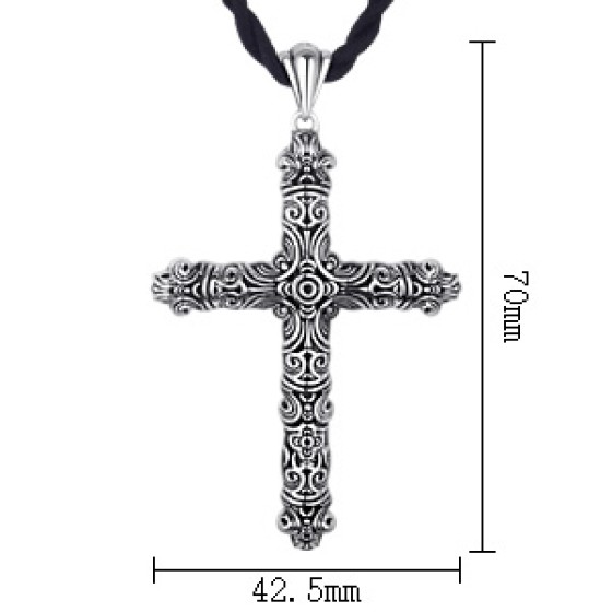 990 Pure Silver Classic Cross Pendant