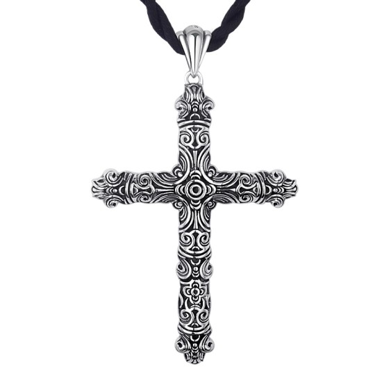 990 Pure Silver Classic Cross Pendant