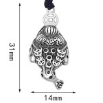 990 Pure Silver Three-Legged Wealth Toad Pendant