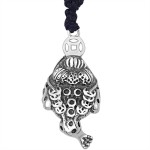 990 Pure Silver Three-Legged Wealth Toad Pendant