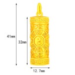 999 Gold Four Divine Beasts & Bagua Protection Pendant