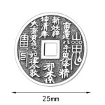 990 Pure Silver Mountain Spirit Coin & Primal Bagua Pendant