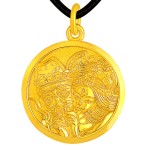 999 Pure Gold Ancient-method Palden Lhamo Six-Syllable Mantra Pendant