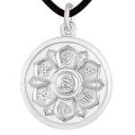 Pt950 Platinum Palden Lhamo Six-Syllable Mantra Pendant