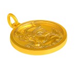 999 Pure Gold Ancient-method Zhong Kui Pendant - Blessing & Home Protection Deity