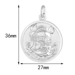 Pt950 Platinum Zhong Kui Pendant - Blessing & Home Protection Deity