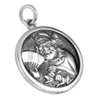 925 Silver Zhong Kui Thai Silver Pendant - Blessing & Home Protection Deity