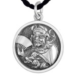 925 Silver Zhong Kui Thai Silver Pendant - Blessing & Home Protection Deity