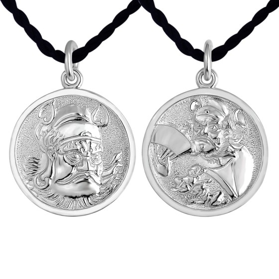 925 Silver Zhong Kui Thai Silver Pendant - Blessing & Home Protection Deity