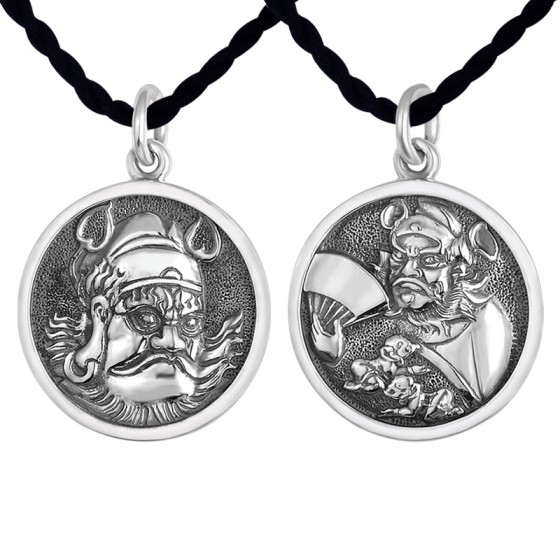 925 Silver Zhong Kui Thai Silver Pendant - Blessing & Home Protection Deity