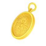 999 Pure Gold Ancient-method Palden Lhamo Vajra Pendant