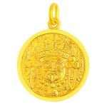 999 Pure Gold Ancient-method Palden Lhamo Vajra Pendant