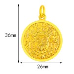 999 Pure Gold Ancient-method Palden Lhamo Vajra Pendant