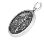 925 Silver Warrior Wealth God Lord Guan Pendant