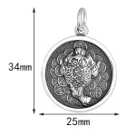 925 Silver Three-Legged Toad Wealth Coin Pendant
