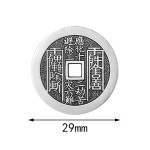 925 Sterling Silver Engraved Mountain Deity & Emperor Zhenwu Charm Coin Pendant