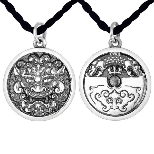 925 Silver Taotie Wealth Beast Pendant