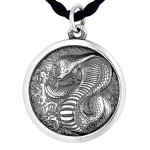 925 Silver Coiling Snake Pendant