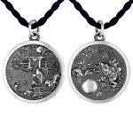 925 Silver Carp Leaping Dragon Gate Pendant