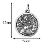 925 Silver Eight-Direction Wealth Ball Pendant