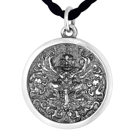 925 Silver Garuda and Great Wall Theme Pendant