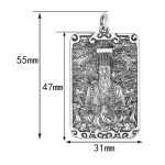 925 Silver Ziwei Emperor Bagua Pendant