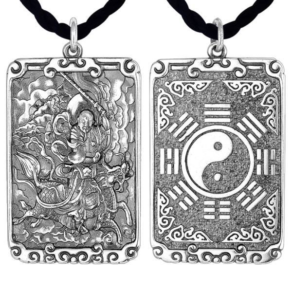 925 Silver Thunder Patriarch Bagua Pendant