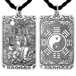 925 Silver Zhao Gongming Wealth God Bagua Pendant