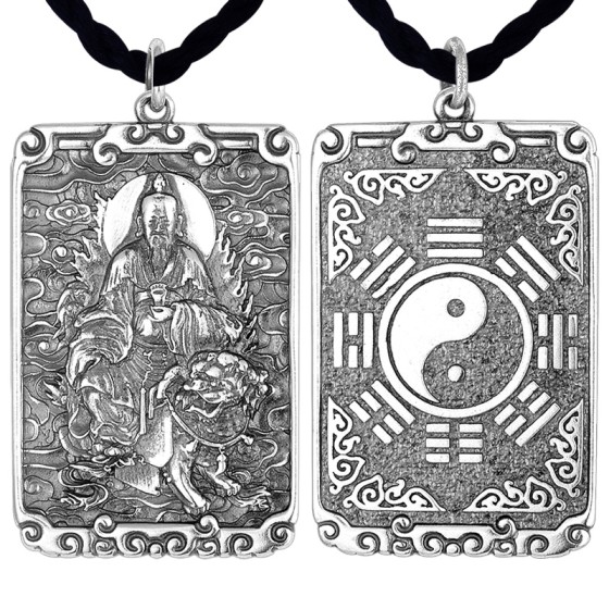 925 Silver Taiyi Jiuku Tianzun Bagua Pendant