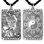 925 Silver Zhong Kui Bagua Pendant