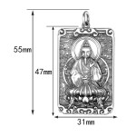 925 Silver Yuanshi Tianzun Bagua Pendant