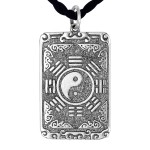 925 Silver Wenchang Emperor Bagua Pendant