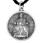 925 Silver Wenchang Emperor Bagua Pendant
