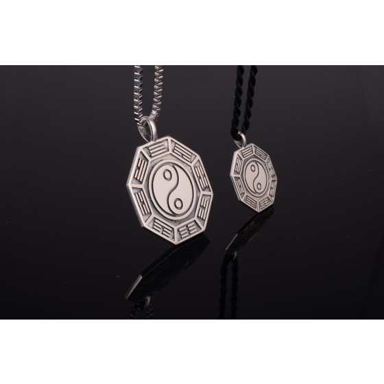 925 Silver Bagua Talisman Pendant