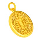 999 Pure Gold Ancient-method Pi Xiu Wealth Attracting Pendant
