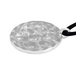 Platinum Six-Syllable Mantra Yellow Jambhala Pendant