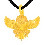 999 Pure Gold Garuda Divine Bird Pendant
