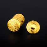 999 Pure Gold Nine-Syllable Mantra & Four Divine Beasts Talisman Pendant