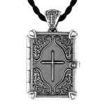 925 Silver Cross Photo Locket Necklace