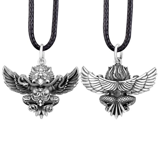 925 Silver Garuda Divine Bird Soaring Pendant