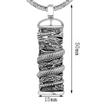 990 Pure Silver Openable Dragon Pillar Pendant