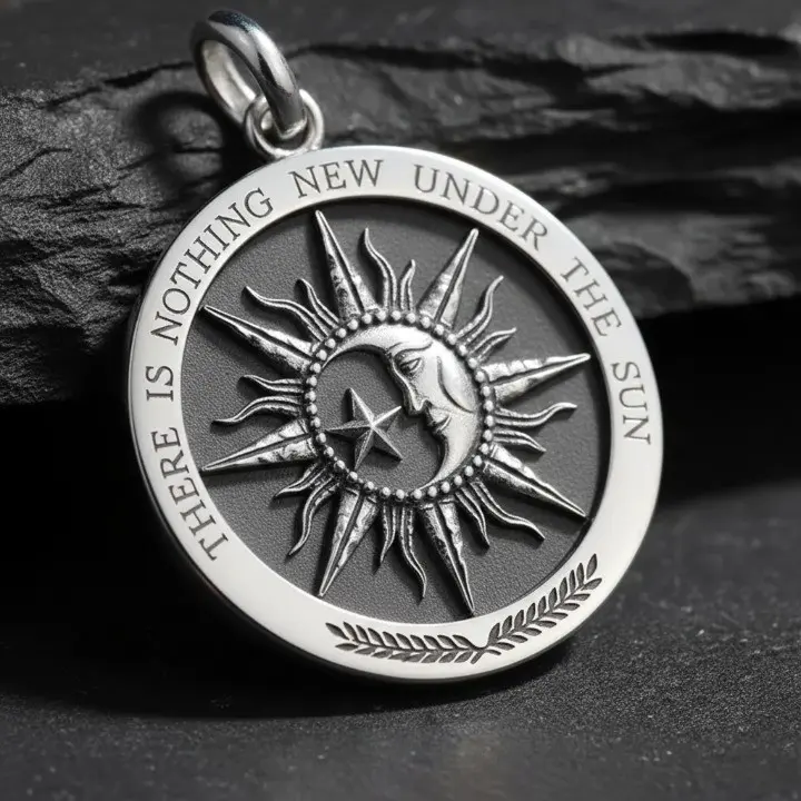 Celestial Radiance Talisman: "Nothing New Under the Sun" S925 Sterling Silver Amulet